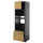 METOD / KNIVSHULT - METOD / KNIVSHULT Hi cab f ov/combi ov w dr/2 drwrs, black-grey/Voxtorp oak effect, 60x60x200 cm