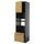 METOD / KNIVSHULT - METOD / KNIVSHULT Hi cab f ov/combi ov w dr/2 drwrs, black-grey/Voxtorp oak effect, 60x60x220 cm