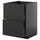 METOD / KNIVSHULT - METOD / KNIVSHULT Base cab f sink+2 fronts/2 drawers, black-grey/Nickebo matt anthracite, 60x60 cm