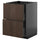 METOD / KNIVSHULT - METOD / KNIVSHULT Base cab f sink+2 fronts/2 drawers, black-grey/Sinarp brown, 60x60 cm