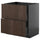 METOD / KNIVSHULT - METOD / KNIVSHULT Base cab f sink+2 fronts/2 drawers, black-grey/Sinarp brown, 80x60 cm
