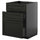 METOD / KNIVSHULT - METOD / KNIVSHULT Base cab f sink+3 fronts/2 drawers, black-grey/Lerhyttan black stained, 60x60 cm