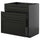METOD / KNIVSHULT - METOD / KNIVSHULT Base cab f sink+3 fronts/2 drawers, black-grey/Lerhyttan black stained, 80x60 cm