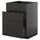 METOD / KNIVSHULT base cab f sink+3 fronts/2 drawers, black-grey/Nickebo matt anthracite, 60x60 cm