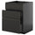 METOD / KNIVSHULT - METOD / KNIVSHULT Base cab f sink+3 fronts/2 drawers, black-grey/Upplöv matt anthracite, 60x60 cm