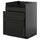 METOD / KNIVSHULT - METOD / KNIVSHULT Base cb f HAVSEN snk/3 frnts/2 drws, black-grey/Lerhyttan black stained, 60x60 cm