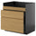 METOD / KNIVSHULT - METOD / KNIVSHULT Base cb f HAVSEN snk/3 frnts/2 drws, black-grey/Voxtorp oak effect, 80x60 cm