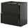 METOD / KNIVSHULT - METOD / KNIVSHULT Base cab f hob/2 fronts/2 drawers, black-grey/Lerhyttan black stained, 80x60 cm