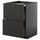 METOD / KNIVSHULT - METOD / KNIVSHULT Base cab f hob/2 fronts/2 drawers, black-grey/Nickebo matt anthracite, 60x60 cm