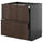 METOD / KNIVSHULT Kitchen cabinet/2 fronts/2 drawers, black-grey/Sinarp brown, 80x60 cm