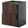 METOD / KNIVSHULT - METOD / KNIVSHULT Base cab f hob/2 fronts/2 drawers, black-grey/Sinarp brown, 60x60 cm