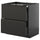 METOD / KNIVSHULT - METOD / KNIVSHULT Base cab f hob/2 fronts/2 drawers, black-grey/Upplöv matt anthracite, 80x60 cm