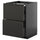 METOD / KNIVSHULT - METOD / KNIVSHULT Base cab f hob/2 fronts/3 drawers, black-grey/Upplöv matt anthracite, 60x60 cm