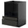METOD / KNIVSHULT - METOD / KNIVSHULT Base cabinet f combi micro/drawers, black-grey/Nickebo matt anthracite, 60x60 cm