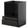 METOD / KNIVSHULT - METOD / KNIVSHULT Base cabinet f combi micro/drawers, black-grey/Upplöv matt anthracite, 60x60 cm