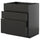 METOD / KNIVSHULT - METOD / KNIVSHULT Base cab f hob/int extractor w drw, black-grey/Nickebo matt anthracite, 80x60 cm