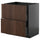 METOD / KNIVSHULT Cooktop cabinet int/casset, black-grey/Sinarp brown, 80x60 cm