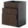 METOD / KNIVSHULT Cooktop cabinet int/casset, black-grey/Sinarp brown, 60x60 cm