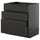 METOD / KNIVSHULT - METOD / KNIVSHULT Base cab f hob/int extractor w drw, black-grey/Upplöv matt anthracite, 80x60 cm