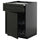 METOD / KNIVSHULT - METOD / KNIVSHULT Base cab f hob/drawer/2 wire bskts, black-grey/Lerhyttan black stained, 60x60 cm
