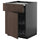 METOD / KNIVSHULT - METOD / KNIVSHULT Base cab f hob/drawer/2 wire bskts, black-grey/Sinarp brown, 60x60 cm