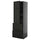 METOD / KNIVSHULT - METOD / KNIVSHULT Hi cab w shlvs/4 drawers/dr/2 frnts, black-grey/Lerhyttan black stained, 60x60x200 cm
