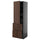METOD / KNIVSHULT - METOD / KNIVSHULT Hi cab w shlvs/4 drawers/dr/2 frnts, black-grey/Sinarp brown, 60x60x200 cm