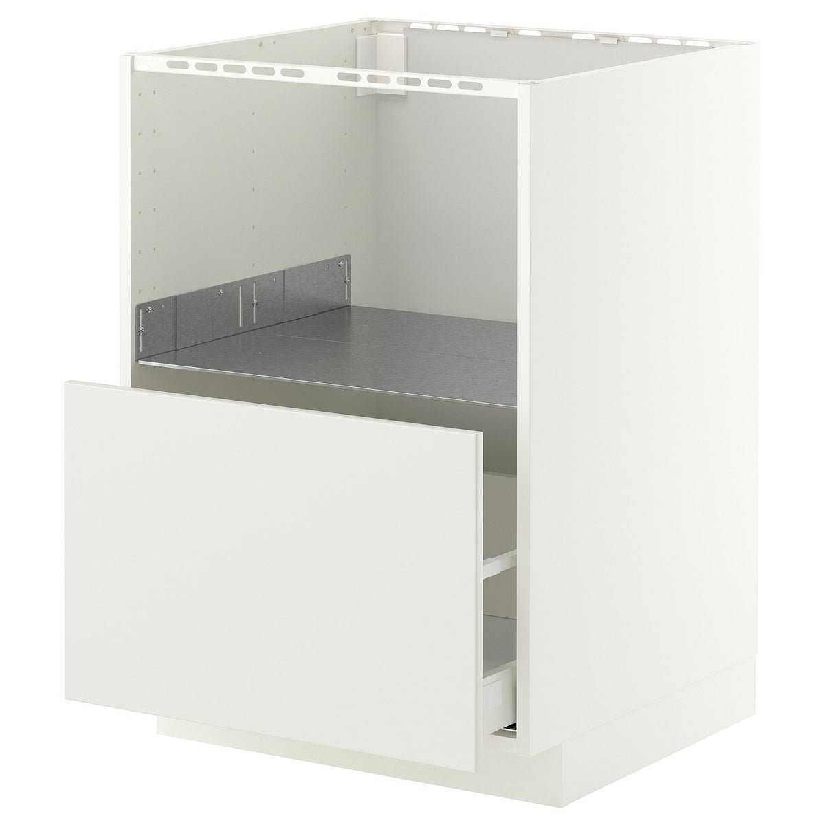 METOD / MAXIMERA base cabinet f built-in appliances, white/Veddinge white, 60x60 cm