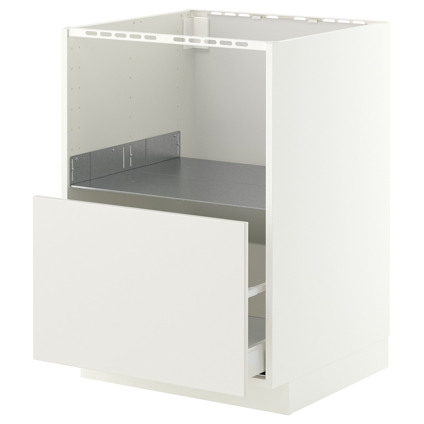 METOD / MAXIMERA base cabinet f built-in appliances, white/Veddinge white, 60x60 cm