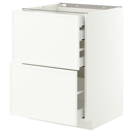 METOD / MAXIMERA base cb 2 frnts/2 low/1 md/1 hi drw, white/Aspudden matt white, 60x60 cm