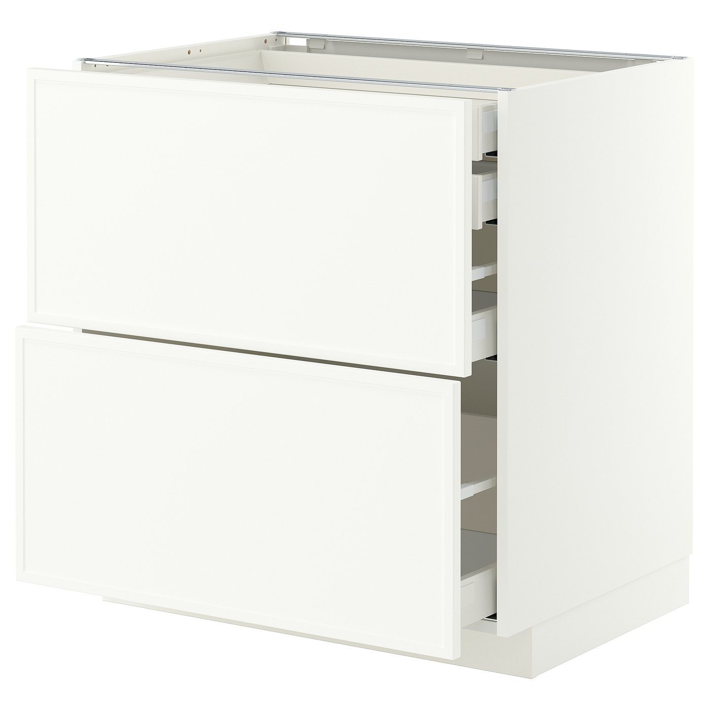 METOD / MAXIMERA base cb 2 frnts/2 low/1 md/1 hi drw, white/Aspudden matt white, 80x60 cm