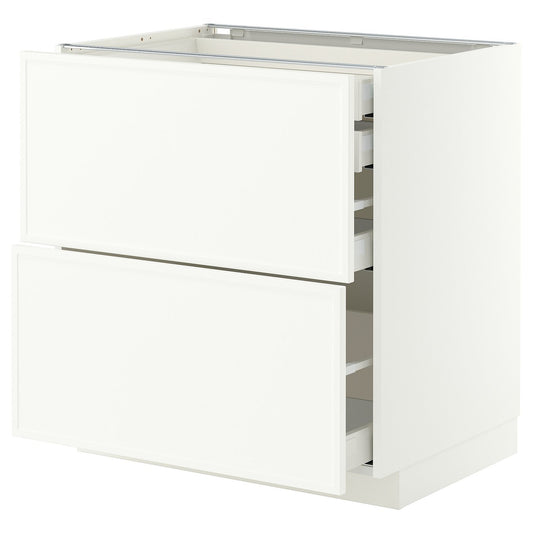 METOD / MAXIMERA base cb 2 frnts/2 low/1 md/1 hi drw, white/Aspudden matt white, 80x60 cm