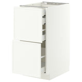 METOD / MAXIMERA base cb 2 frnts/2 low/1 md/1 hi drw, white/Aspudden matt white, 40x60 cm