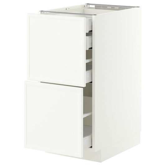METOD / MAXIMERA base cb 2 frnts/2 low/1 md/1 hi drw, white/Aspudden matt white, 40x60 cm