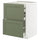 METOD / MAXIMERA base cb 2 frnts/2 low/1 md/1 hi drw, white/Axstad grey-green, 60x60 cm