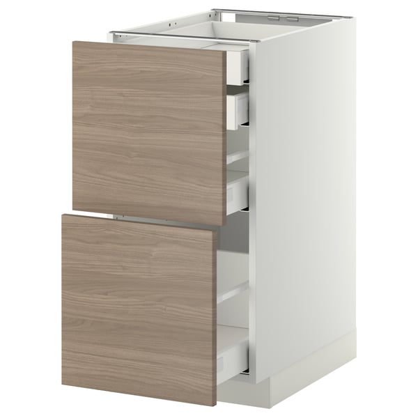 METOD / MAXIMERA base cb 2 frnts/2 low/1 md/1 hi drw, white/Brokhult light grey