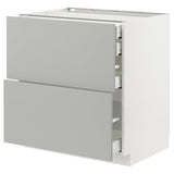 METOD / MAXIMERA base cb 2 frnts/2 low/1 md/1 hi drw, white/Havstorp light grey, 80x60 cm