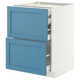 METOD / MAXIMERA base cb 2 frnts/2 low/1 md/1 hi drw, white/Lerhyttan blue, 60x60 cm