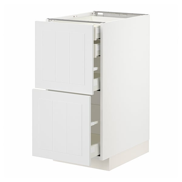 METOD / MAXIMERA base cb 2 frnts/2 low/1 md/1 hi drw, white/Stensund white, 40x60 cm