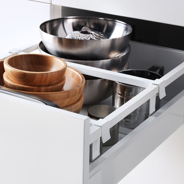 METOD / MAXIMERA base cb 2 frnts/2 low/1 md/1 hi drw, white/Veddinge white, 40x60 cm