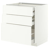 METOD / MAXIMERA base cb 3 frnts/2 low/1 md/1 hi drw, white/Aspudden matt white, 80x60 cm