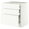 METOD / MAXIMERA base cb 3 frnts/2 low/1 md/1 hi drw, white/Aspudden matt white, 80x60 cm