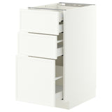 METOD / MAXIMERA base cb 3 frnts/2 low/1 md/1 hi drw, white/Aspudden matt white, 40x60 cm
