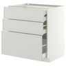 METOD / MAXIMERA base cb 3 frnts/2 low/1 md/1 hi drw, white/Aspudden light grey, 80x60 cm