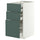 METOD / MAXIMERA base cb 3 frnts/2 low/1 md/1 hi drw, white/Aspudden dark grey-green, 40x60 cm