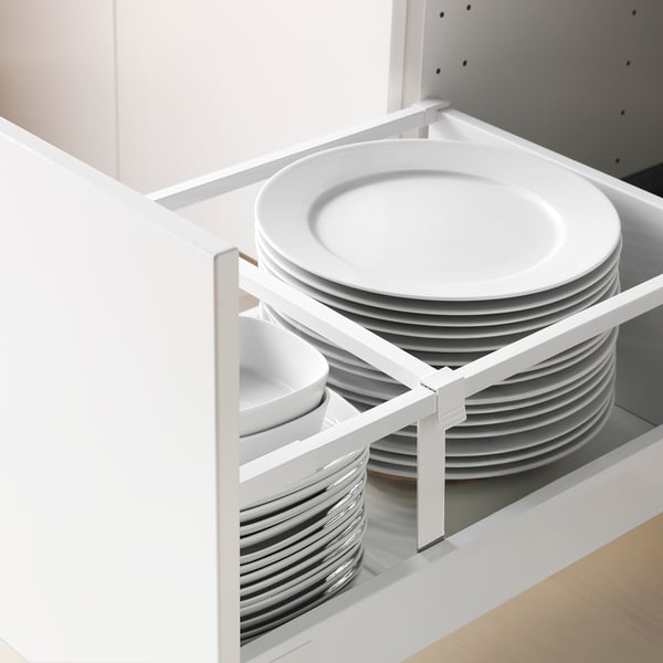 METOD / MAXIMERA base cb 3 frnts/2 low/1 md/1 hi drw, white/Bodbyn off-white, 40x60 cm