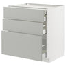 METOD / MAXIMERA base cb 3 frnts/2 low/1 md/1 hi drw, white/Havstorp light grey, 80x60 cm