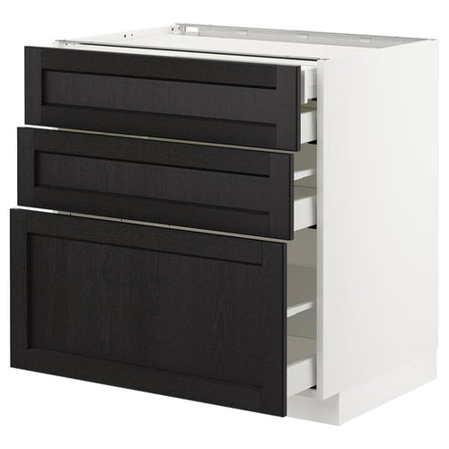 METOD / MAXIMERA base cb 3 frnts/2 low/1 md/1 hi drw, Width: 80.0 cmDepth: 61.9 cmHeight: 88.0 cmFrame depth: 60.0 cmFrame height: 80.0 cm