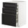 METOD / MAXIMERA base cb 3 frnts/2 low/1 md/1 hi drw, white/Lerhyttan black stained, 60x60 cm