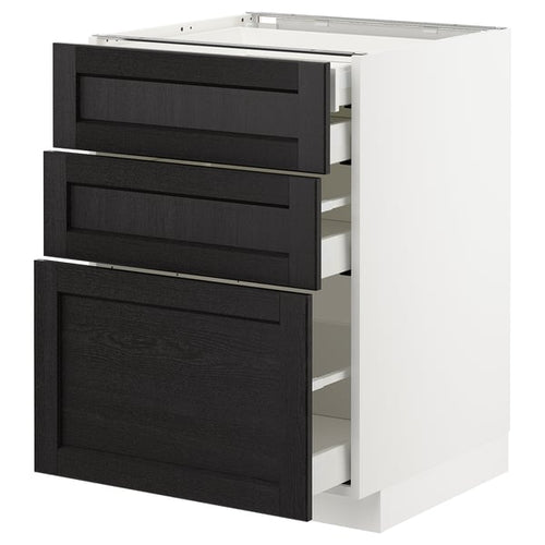METOD / MAXIMERA base cb 3 frnts/2 low/1 md/1 hi drw, Width: 60.0 cmDepth: 61.9 cmHeight: 88.0 cmFrame depth: 60.0 cmFrame height: 80.0 cm